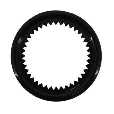 Black washer 25 milimeters of diameter for bathroom curtains